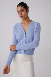 Crystal Embellished Snowflake Cashmere Sweater Light Blue-Sweater-Pissenlit-S-Light Blue-Urbanheer