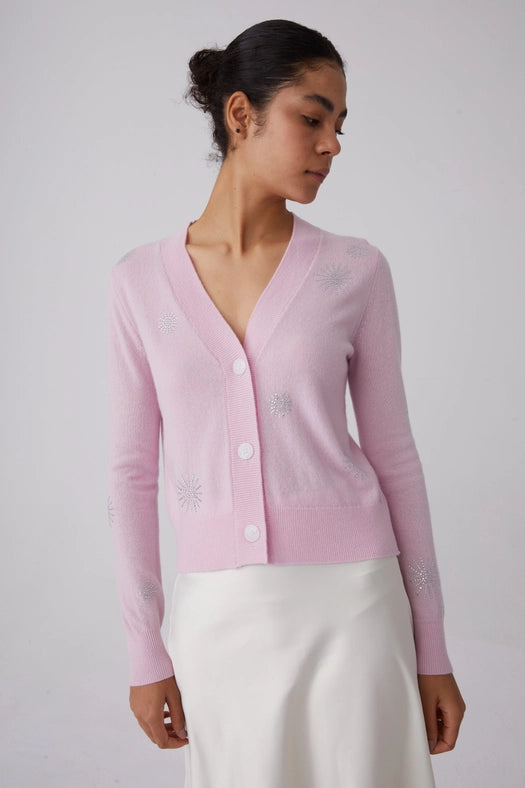 Crystal Embellished Snowflake Cashmere Sweater Pink-Sweater-Pissenlit-S-Pink-Urbanheer