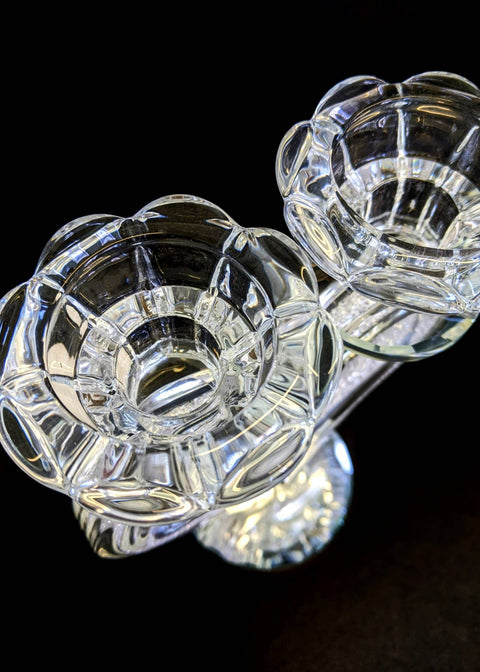 Crystal-Filled Heart Shaped Candle Holder