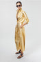 Culotte Metallic Linen Pant - Gold-Pants-Lanhtropy-XS-Gold-Urbanheer