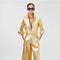 Culotte Metallic Linen Pant - Gold-Pants-Lanhtropy-XS-Gold-Urbanheer