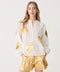 Cupid Linen Shirt - Off-White w/ Gold Hearts-Shirt-Lanhtropy-XS-Off-White with Gold Hearts-Urbanheer