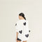 Cupid Linen Shirt - Off-White with Metallic Black Hearts-Shirt-Lanhtropy-S-Off-white w/Foil Dark Blue Hearts-Urbanheer