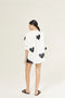 Cupid Linen Shirt - Off-White with Metallic Black Hearts-Shirt-Lanhtropy-S-Off-white w/Foil Dark Blue Hearts-Urbanheer