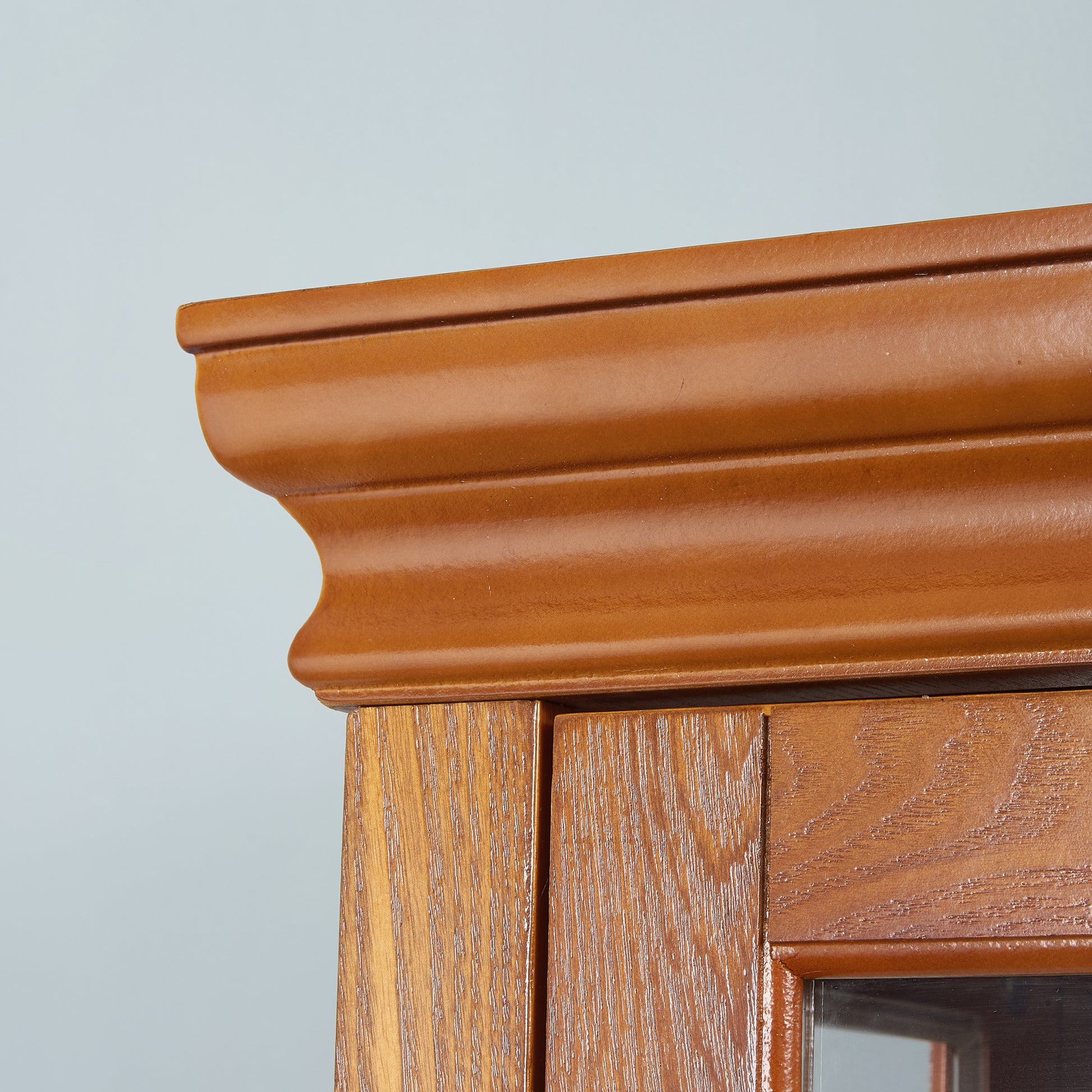 Curio Cabinet Lighted Curio Diapaly Cabinet with Adjustable Shelves and Mirrored Back Panel,-UH Decor-Default-Urbanheer