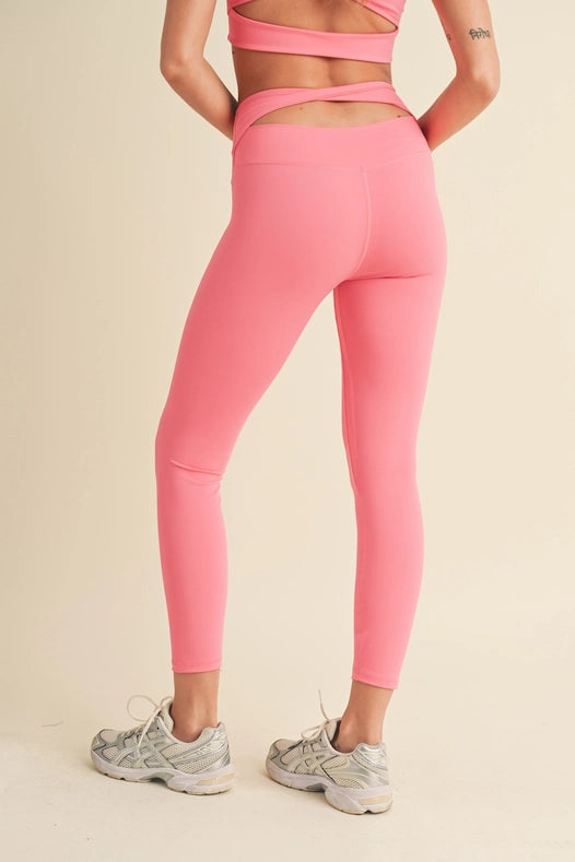 Cut Out Bra and Legging Set Pink-Set-Kimberly C-S-Pink-Urbanheer