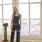 Cut Out Front Rhinestone Washed Denim Jeans Black-Jeans-Blue B-S-Black-Urbanheer