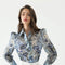 Cyrus Silk Puff Sleeve Blouse-Blouse-WE ARE KINDRED-AU 6 / US 2-ULTRAMARINE FLORAL-Urbanheer