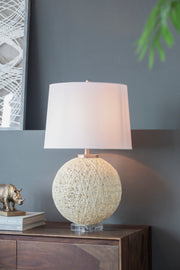 D16.1''xH26'' Table Lamp with Beige Paper Base