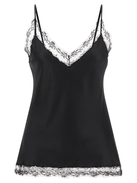Ermanno Scervino Silk Lingerie Top With Lace