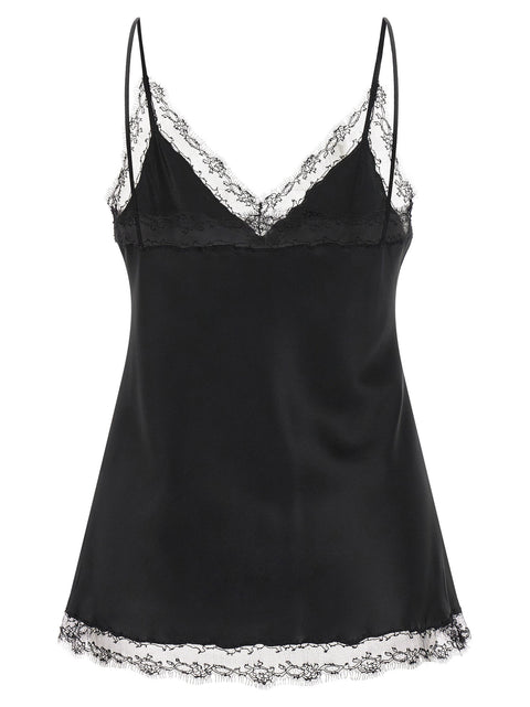 Ermanno Scervino Silk Lingerie Top With Lace
