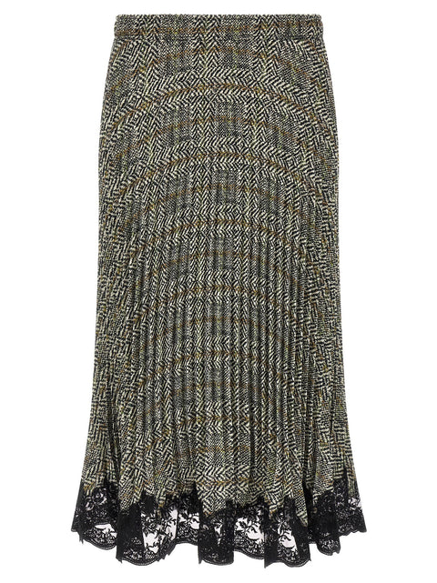 Ermanno Scervino Pleated Skirt With Lace