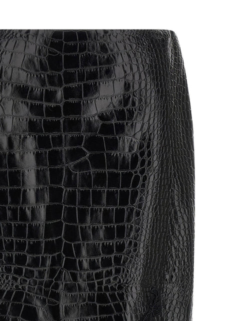 Ermanno Scervino Coconut Print Sheath Skirt With Lace
