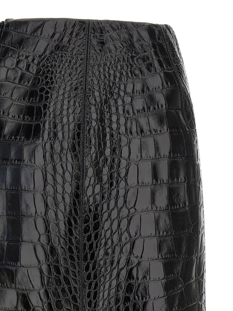 Ermanno Scervino Coconut Print Sheath Skirt With Lace