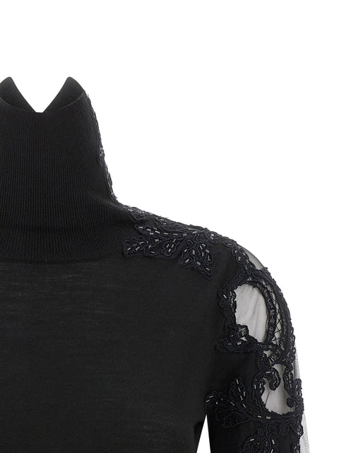 Ermanno Scervino High Neck With Lace Inserts
