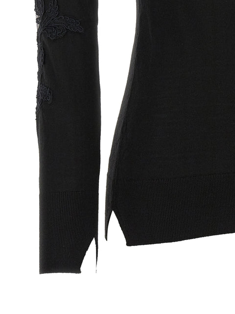 Ermanno Scervino High Neck With Lace Inserts