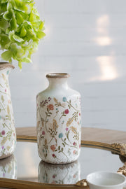 D4.3x8.3' Ceramic Cylinder Vase with Multi-Colored