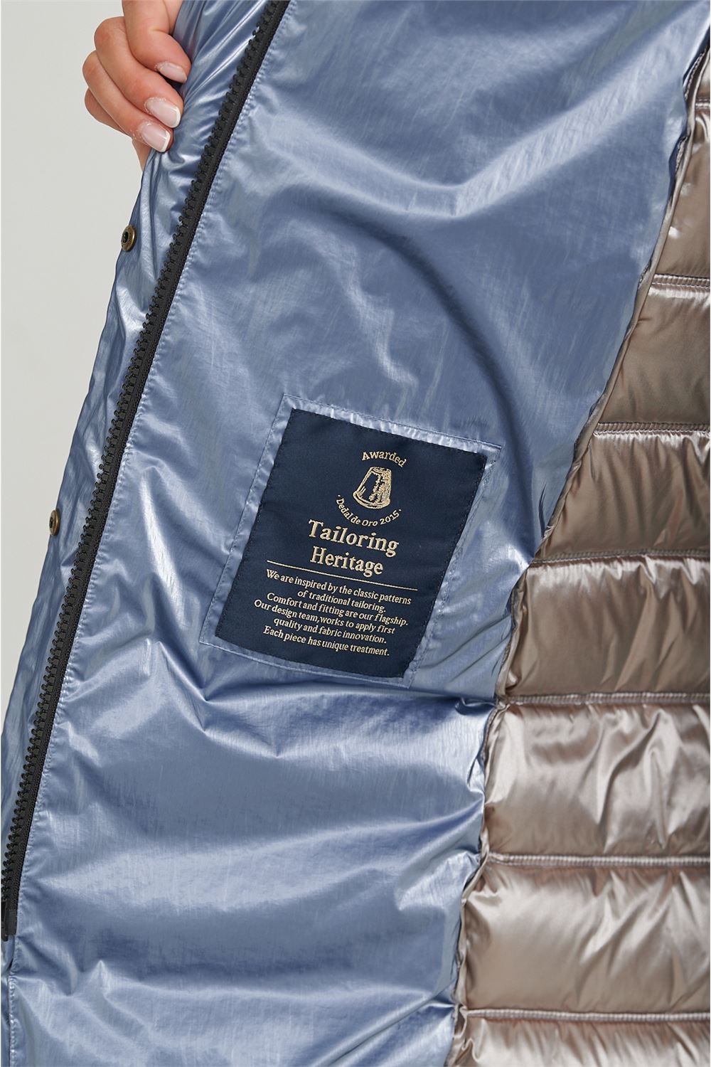 DAKOTA WOMAN LONG VEST AZUL ACERO-Vest-Henry Arroway-S-AZUL ACERO-Urbanheer