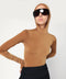 DARKPARK Billie hooded top in caramel colour