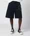 DARKPARK Denis navy blue cotton bermuda shorts
