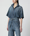 DARKPARK Oversized short-sleeve denim shirt