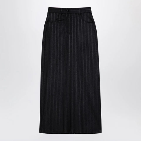 DEPARTMENT 5 Grey pinstripe wool-blend skirt
