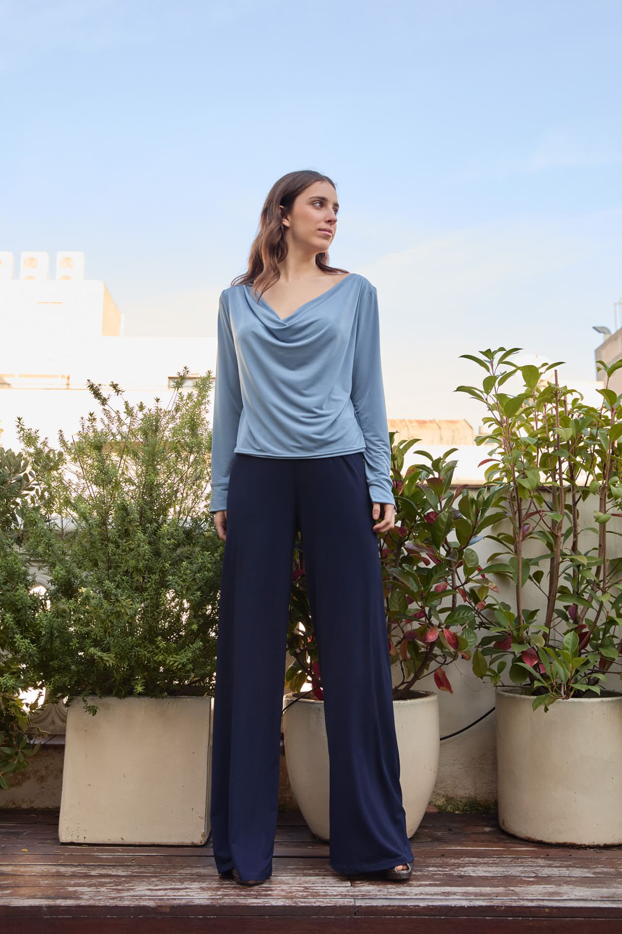 DRAPED TOP-MULTIDRESS-Ceylan Bcn-IVORY-ÚNICA-Urbanheer