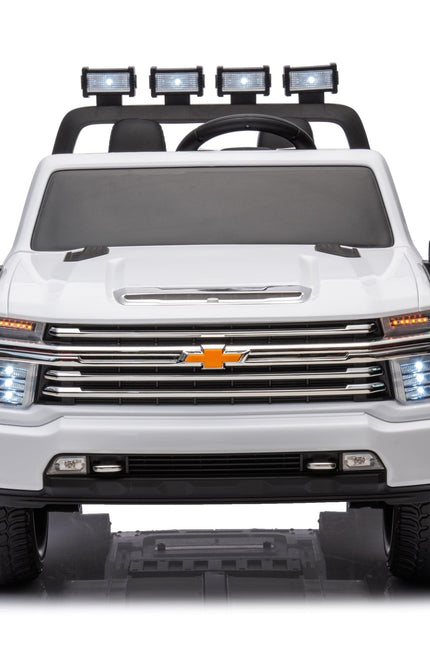 24V 4x4 Chevrolet Silverado 2 Seater Ride on Truck-Toys - Kids-Freddo Toys-White-Urbanheer