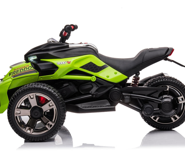 24V Freddo Spider 2 Seater Ride-on 3 Wheel Motorcycle-Toys - Kids-Freddo Toys-Green-Urbanheer