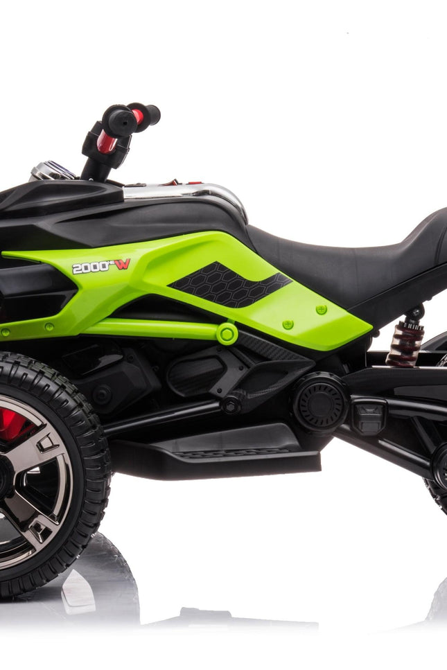 24V Freddo Spider 2 Seater Ride-on 3 Wheel Motorcycle-Toys - Kids-Freddo Toys-Green-Urbanheer