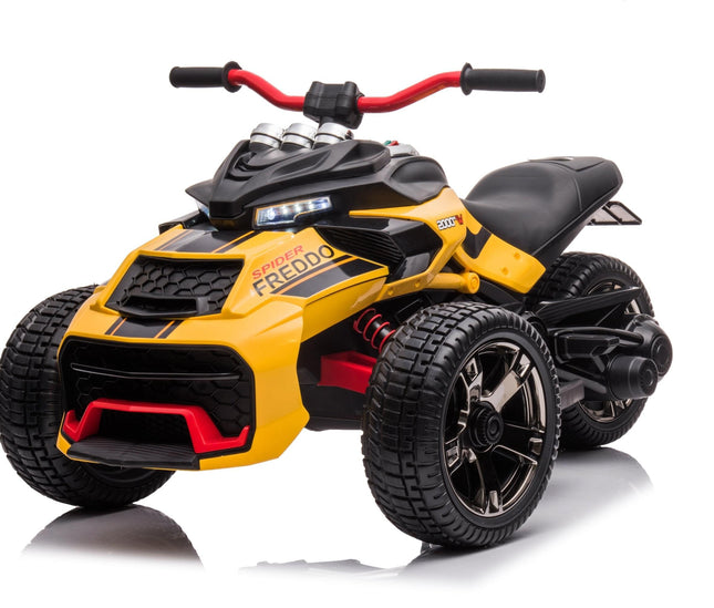 24V Freddo Spider 2 Seater Ride-on 3 Wheel Motorcycle-Toys - Kids-Freddo Toys-Yellow-Urbanheer