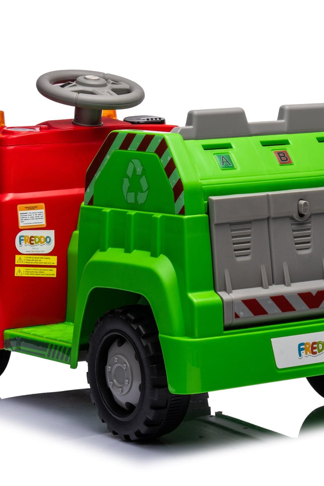 12V Freddo Dump Truck 1 Seater Ride-On-Toys - Kids-Freddo Toys-Red Green-Urbanheer