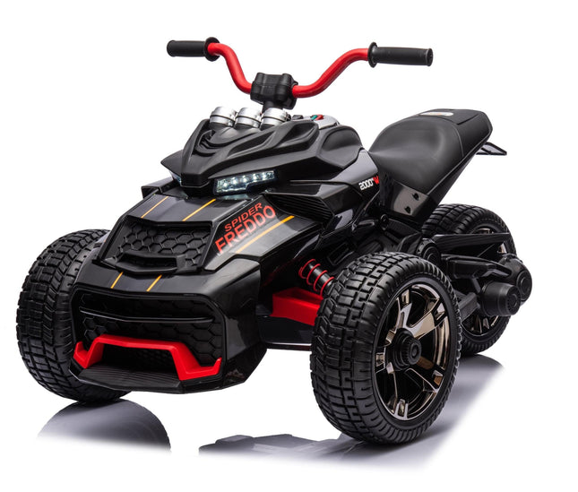 24V Freddo Spider 2 Seater Ride-on 3 Wheel Motorcycle-Toys - Kids-Freddo Toys-Black-Urbanheer