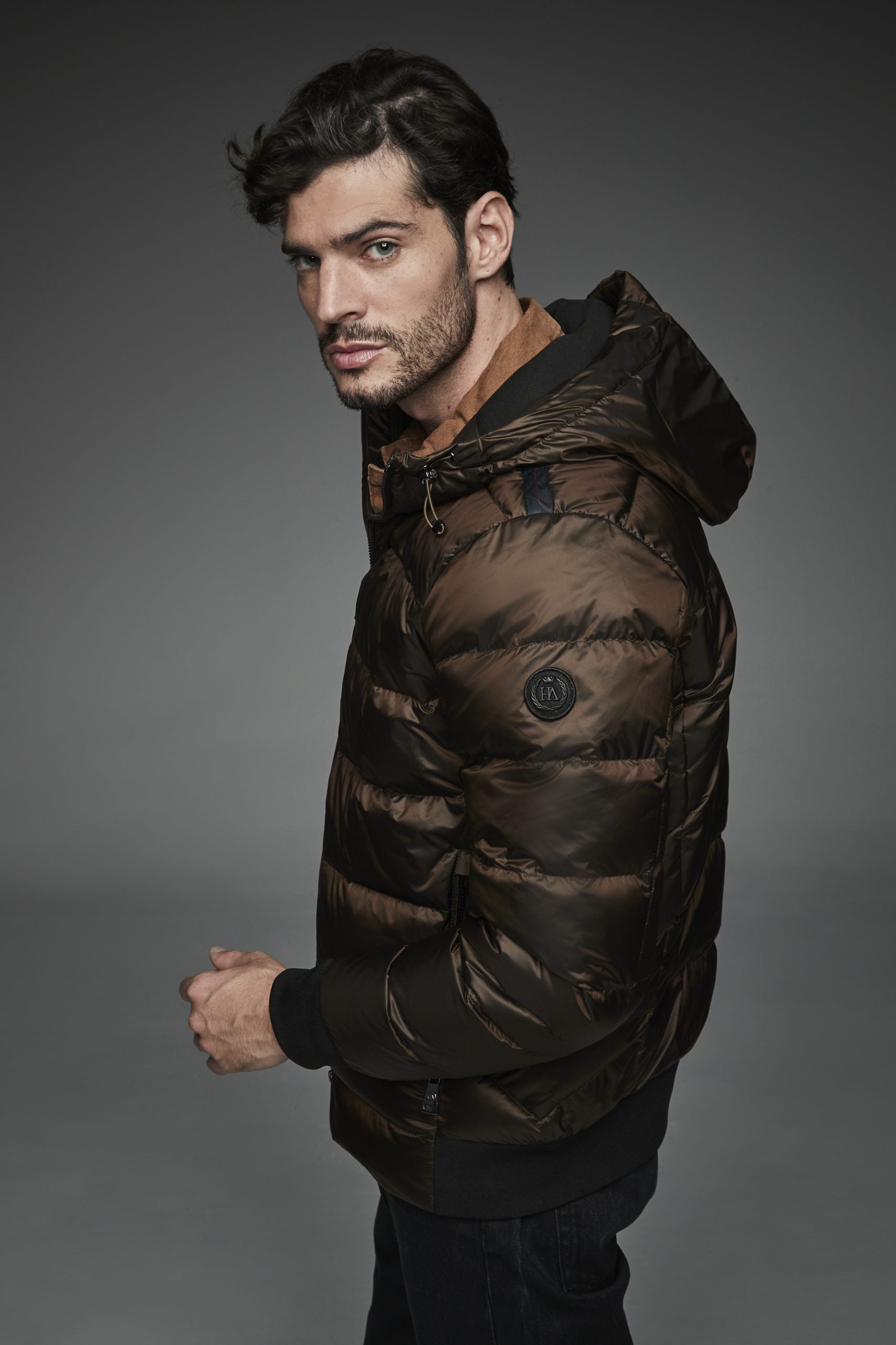 Men Short down jacket DWAYNE Moka-Jacket-Henry Arroway-S-Moka-Urbanheer