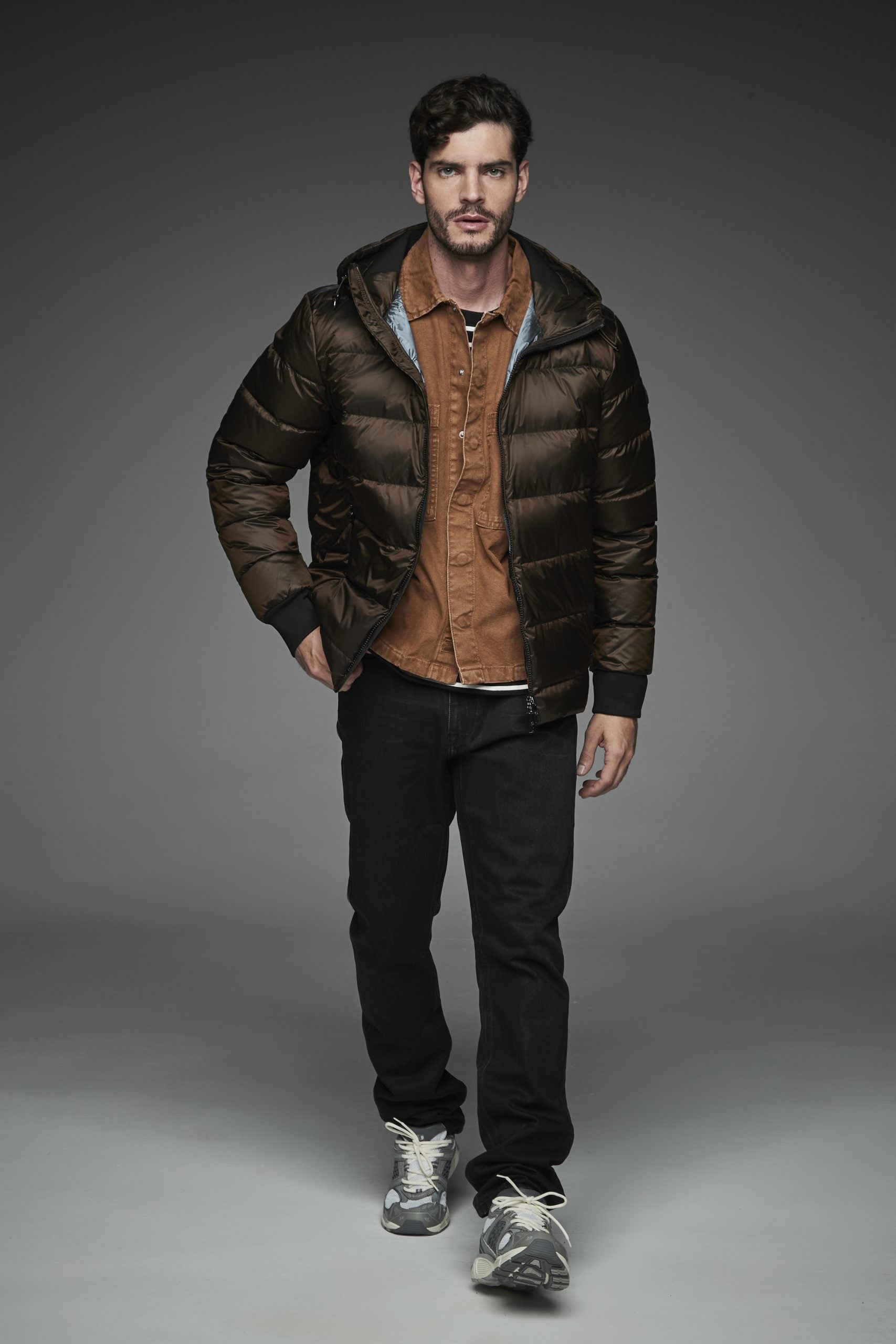 Men Short down jacket DWAYNE Moka-Jacket-Henry Arroway-S-Moka-Urbanheer