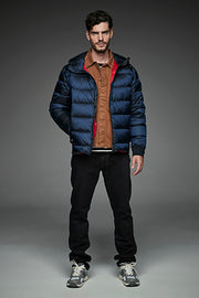 Men Short down jacket DWAYNE NAVY-Jacket-Henry Arroway-S-NAVY-Urbanheer