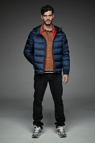 Men Short down jacket DWAYNE NAVY-Jacket-Henry Arroway-S-NAVY-Urbanheer