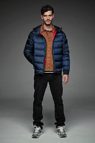 Men Short down jacket DWAYNE NAVY-Jacket-Henry Arroway-S-NAVY-Urbanheer