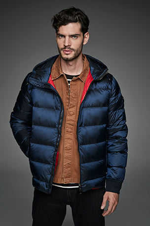Men Short down jacket DWAYNE NAVY-Jacket-Henry Arroway-S-NAVY-Urbanheer