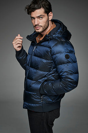 Men Short down jacket DWAYNE NAVY-Jacket-Henry Arroway-S-NAVY-Urbanheer