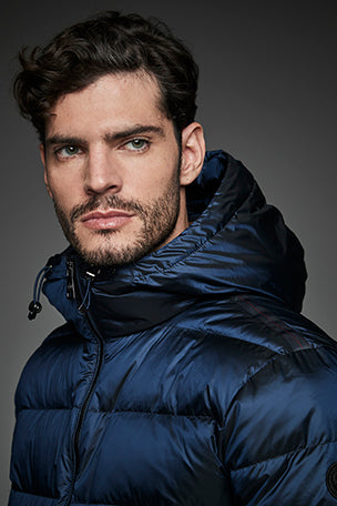 Men Short down jacket DWAYNE NAVY-Jacket-Henry Arroway-S-NAVY-Urbanheer