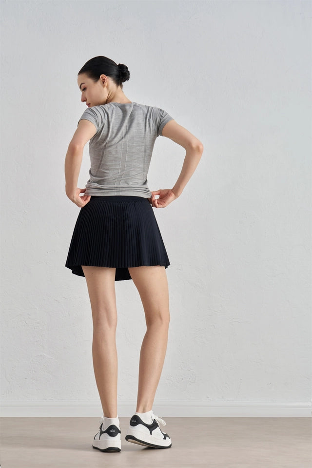 Daisy Pleated Tennis Skirt Black-Skirt-91thelabel-S-Black-Urbanheer