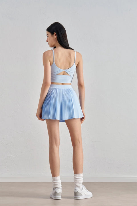 Daisy Pleated Tennis Skirt Echo Blue-Skirt-91thelabel-S-Echo Blue-Urbanheer