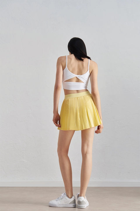 Daisy Pleated Tennis Skirt Soft Butter-Skirt-91thelabel-S-Soft Butter-Urbanheer
