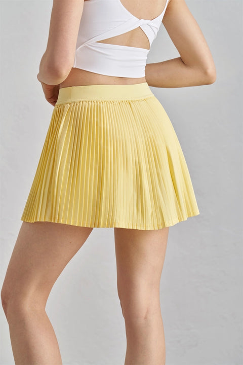 Daisy Pleated Tennis Skirt Soft Butter-Skirt-91thelabel-S-Soft Butter-Urbanheer
