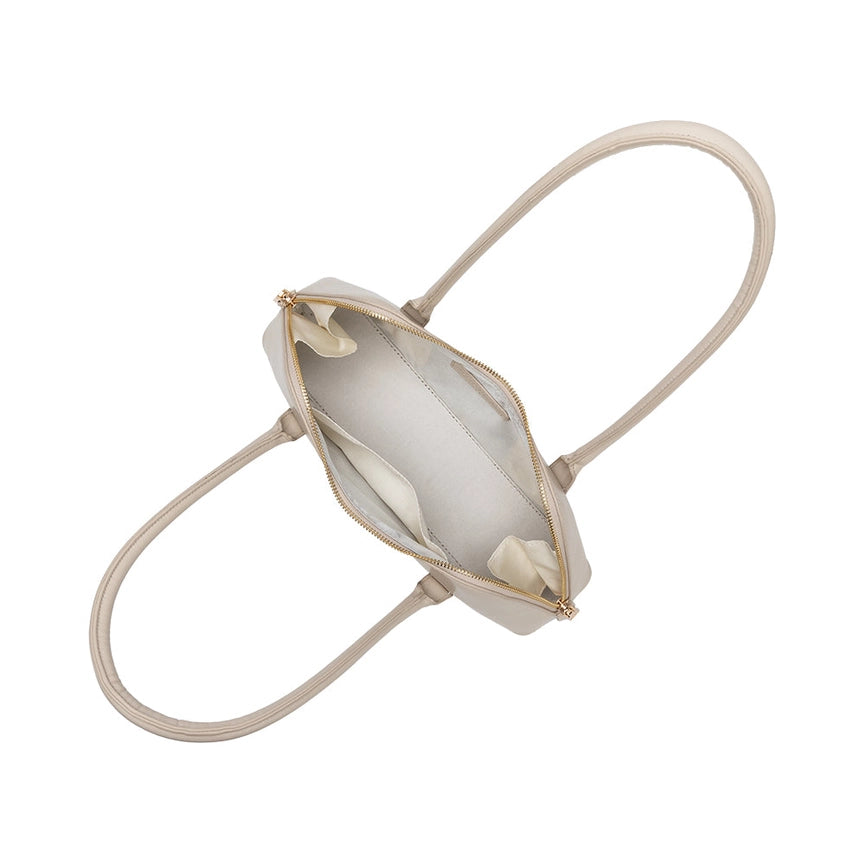 Dakota Ivory Recycled Vegan Shoulder Bag-Bag-Melie Bianco-13"W x 4.5"H x 3"D-Urbanheer