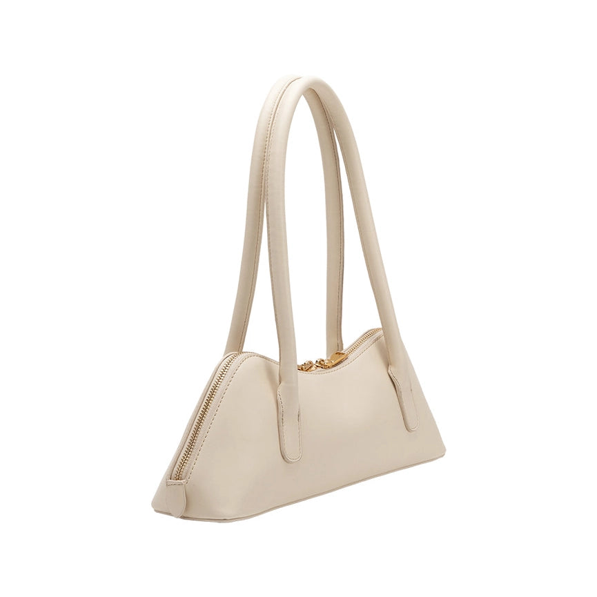 Dakota Ivory Recycled Vegan Shoulder Bag-Bag-Melie Bianco-13"W x 4.5"H x 3"D-Urbanheer