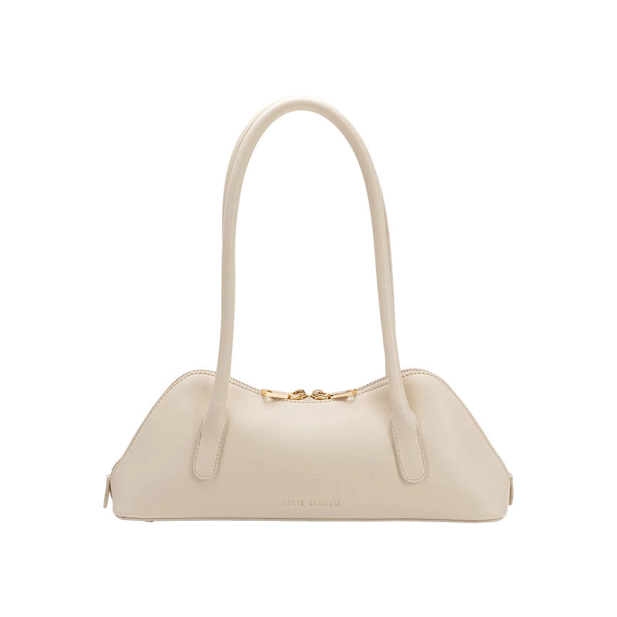 Dakota Ivory Recycled Vegan Shoulder Bag-Bag-Melie Bianco-13"W x 4.5"H x 3"D-Urbanheer