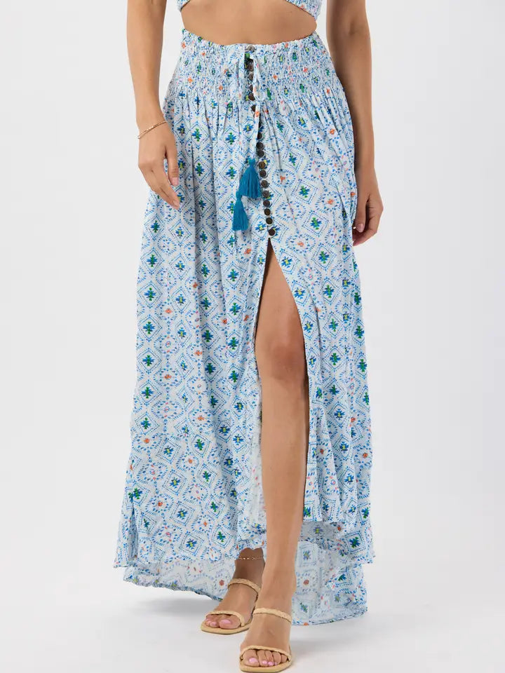 Dakota Skirt Naturals Sedona Blue-Skirt-Tiare Hawaii-One Size-Sedona Blue-Urbanheer