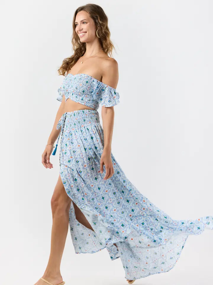 Dakota Skirt Naturals Sedona Blue-Skirt-Tiare Hawaii-One Size-Sedona Blue-Urbanheer